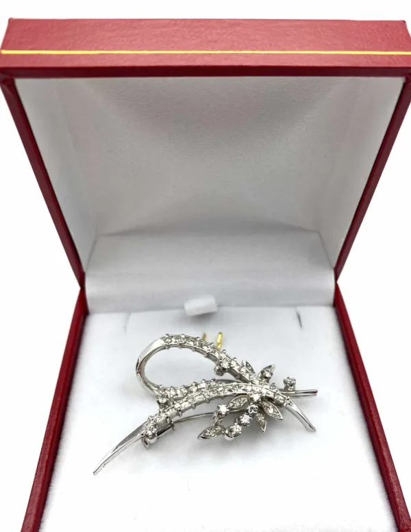 Broche Or Blanc & Diamants