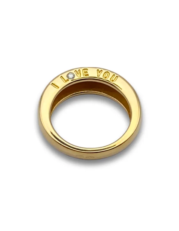 Bague Jonc Or Jaune 18k & Diamant