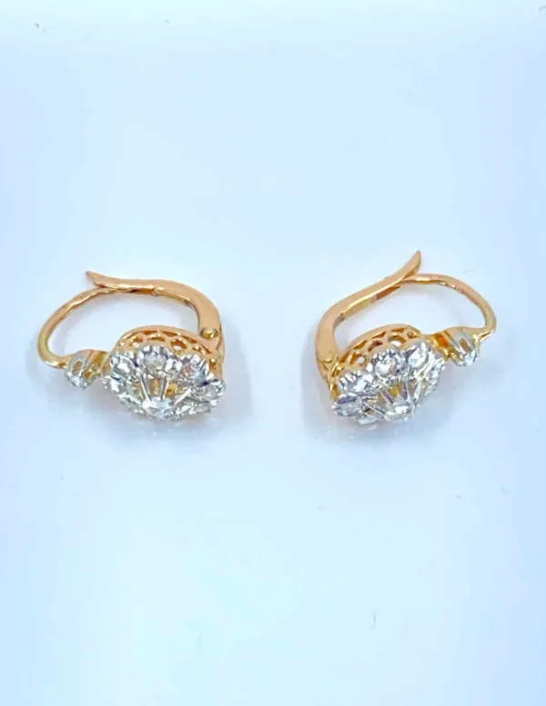 Boucles d'Oreilles Dormeuses Or & Diamants