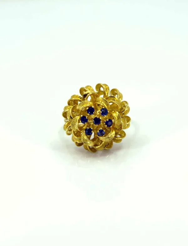 Bague Chou Or jaune & Saphirs