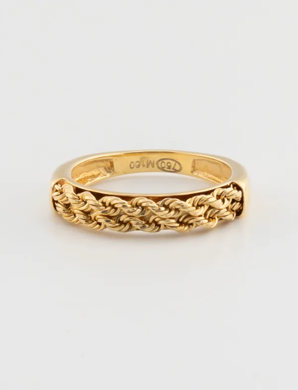 Bague Maille Tressée Or Jaune