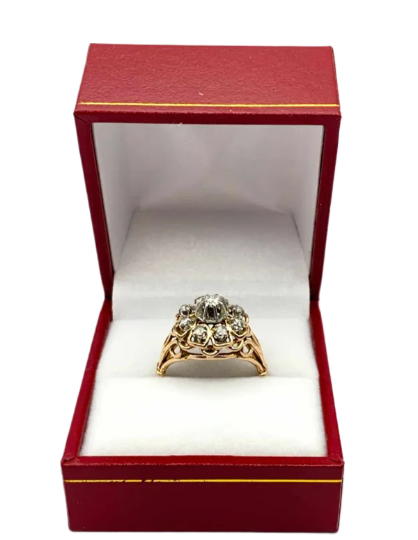 Bague Marguerite Vintage Or & Diamants