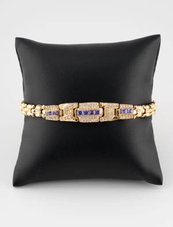 Bracelet Améthystes Or Jaune