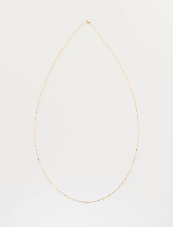 Collier Long Chaine Forçat Or Jaune