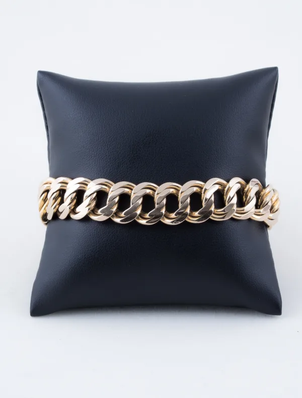 Bracelet Paires de Mailles Gourmettes Or