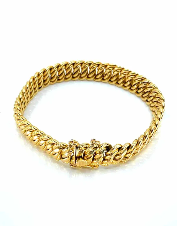 Bracelet Maille Americaine Or Jaune