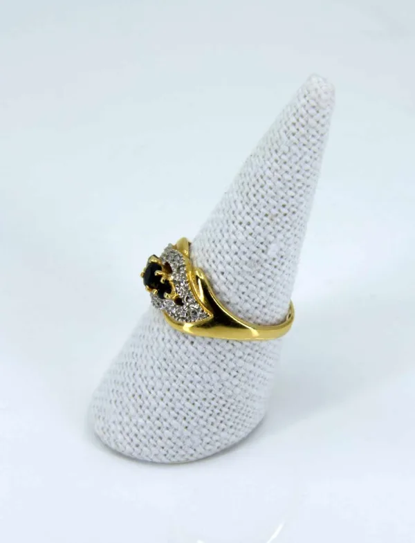 Bague 2 Ors, saphirs & Diamants