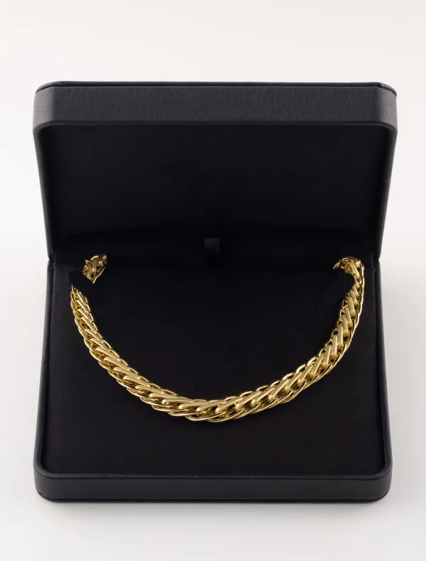 Collier Maille Texture Or Jaune