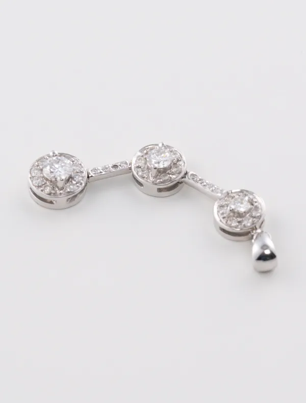 Pendentif Or Blanc & Diamants