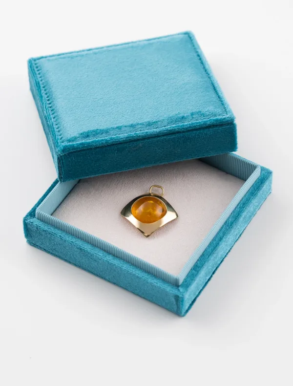 Pendentif Ambre & Or Jaune