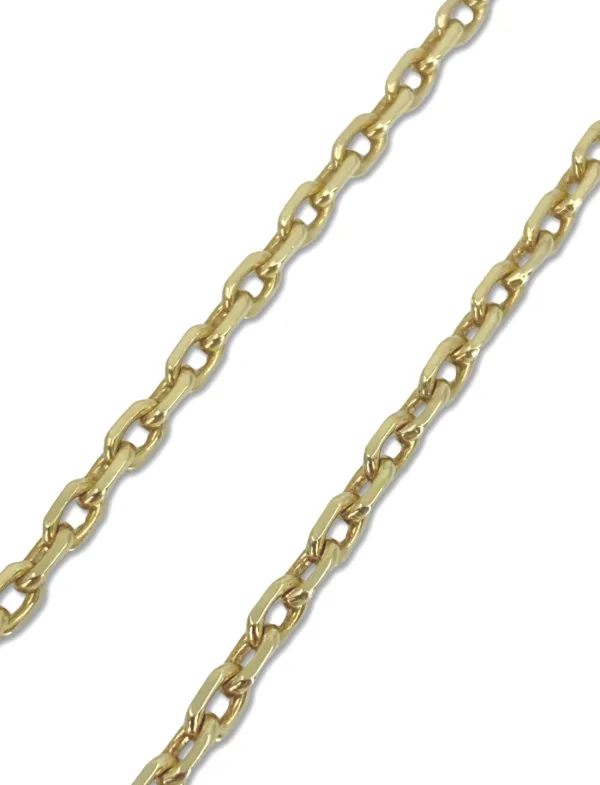 Chaine Maille Forçat Diamantée Or Jaune 18K
