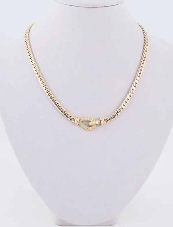 Collier Boucle Or Jaune & Diamants