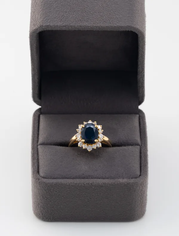 Bague Marguerite Saphir & Diamants