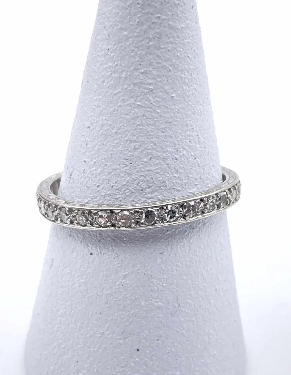 Bague Alliance Vintage Platine & Diamants