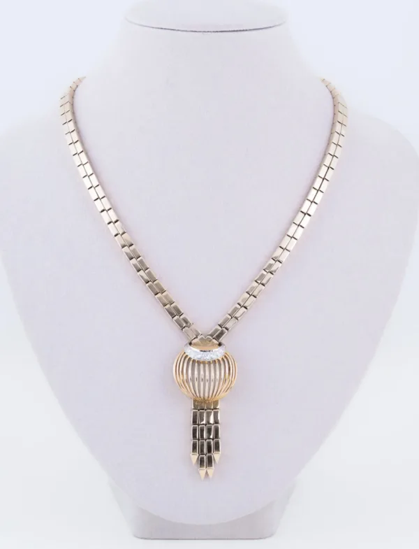 Collier Art Déco Or Jaune & Diamants