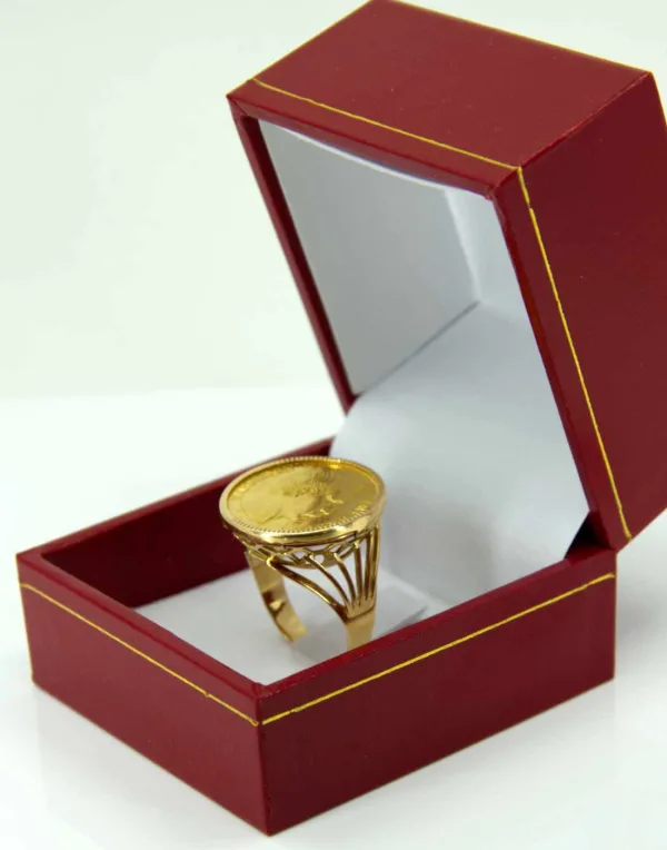 Bague Vintage Or Jaune Pièce 20 francs