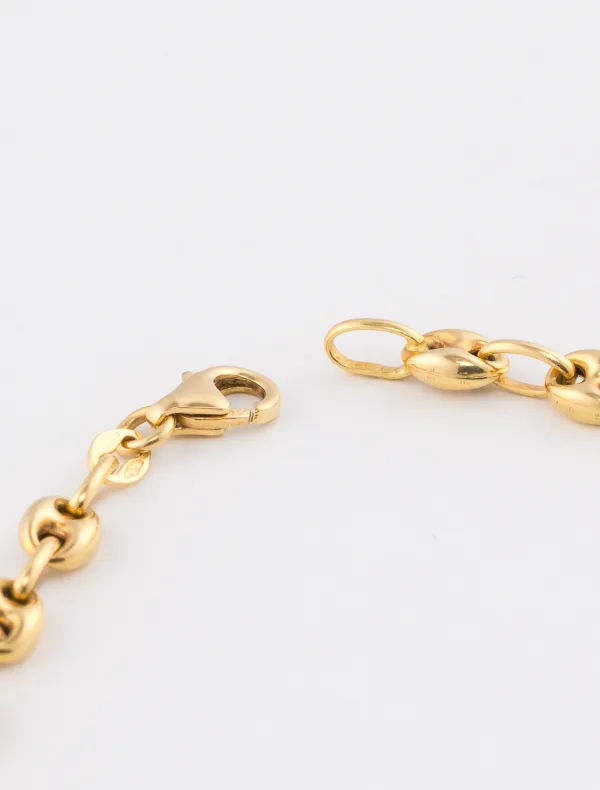 Collier Grain de Café Or Jaune