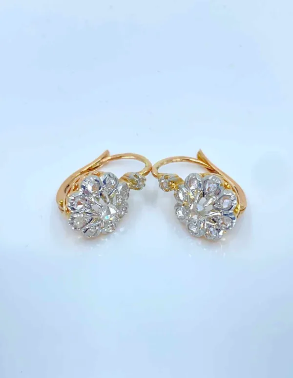 Boucles d'Oreilles Dormeuses Or & Diamants