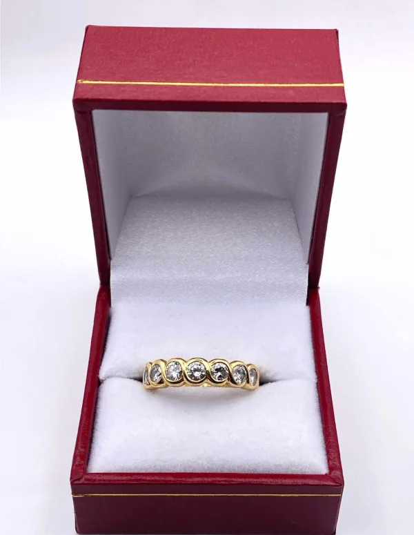 Bague Demi-Alliance Or jaune & Diamants