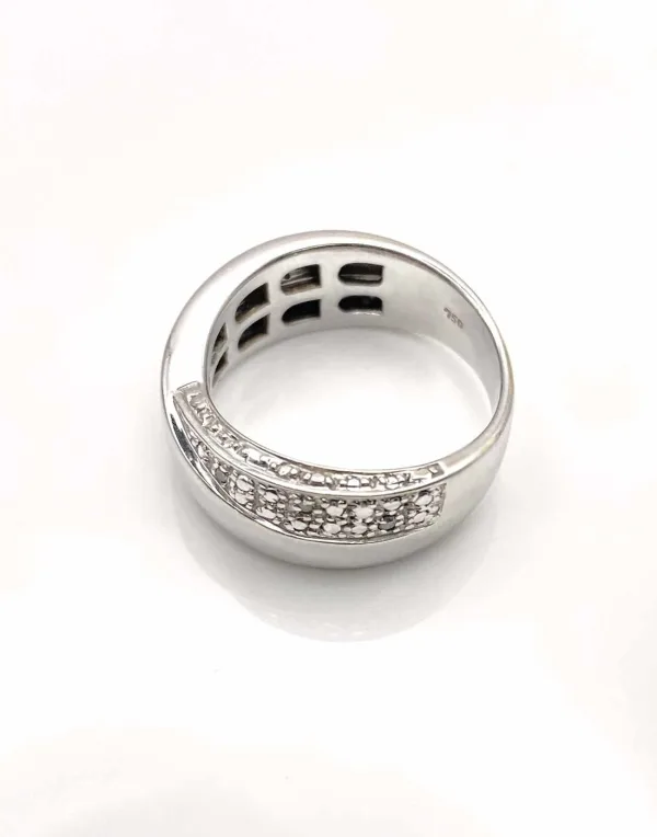 Bague Ballmain Croisée Or Blanc & Diamants