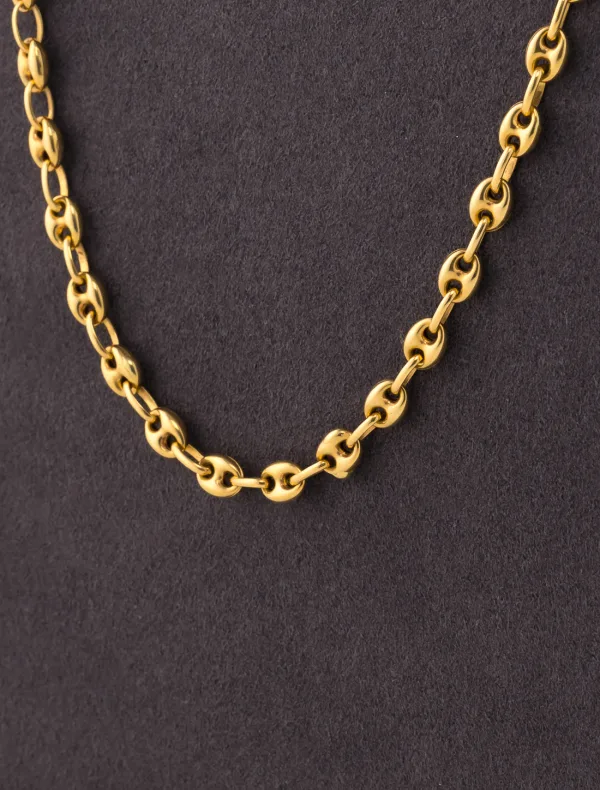 Collier Grain de Café Or Jaune