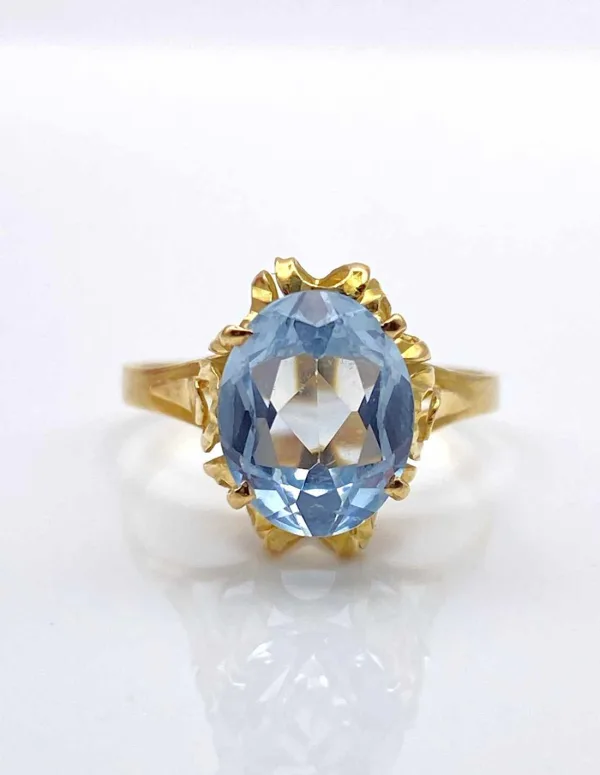 Bague Fleur Or Jaune & Topaze