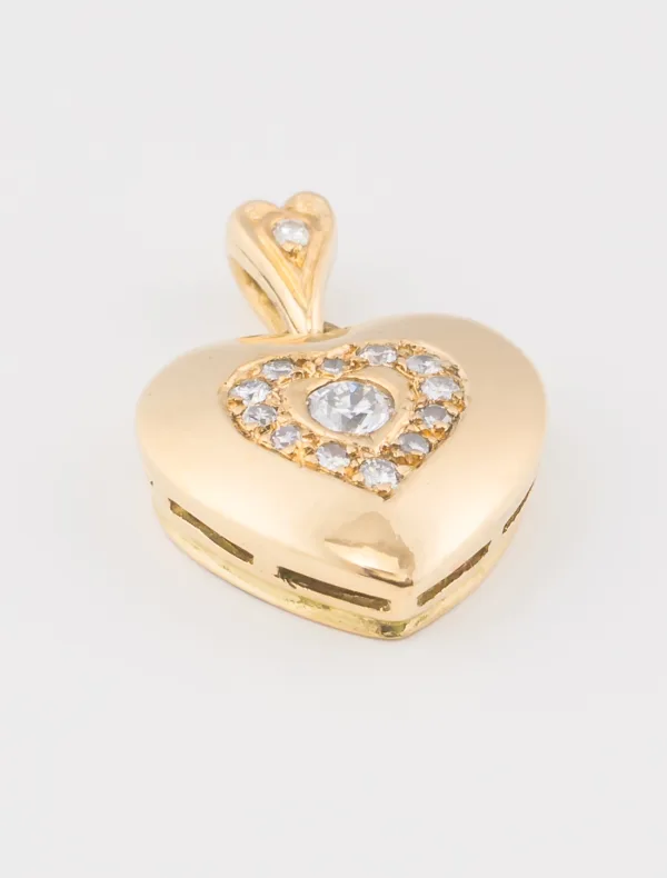 Pendentif Coeur & Diamants