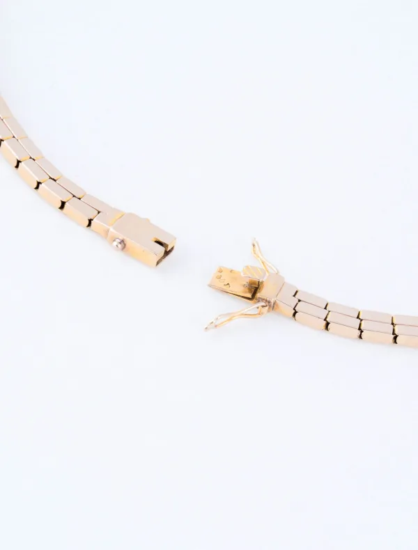 Collier Art Déco Or Jaune & Diamants