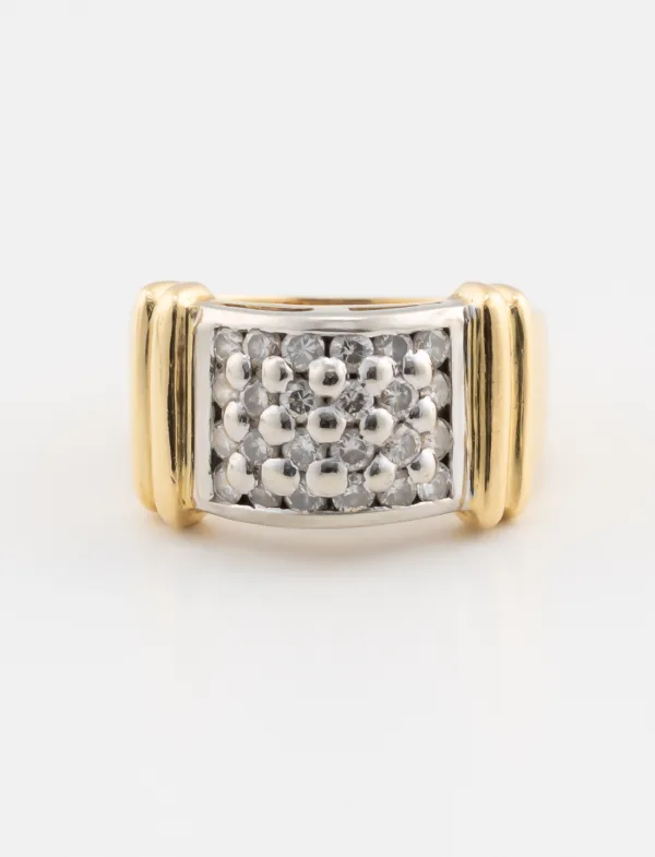 Bague Tank Diamants 2 Ors