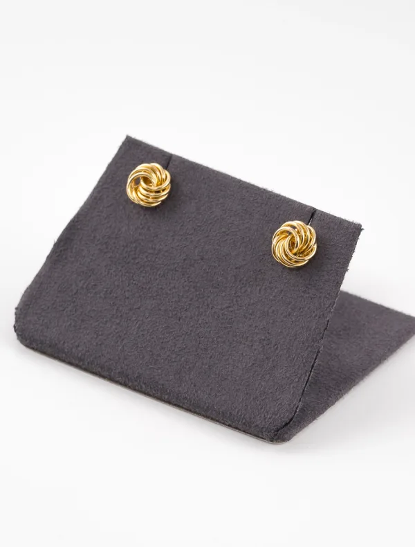 Boucles d'Oreilles Noeud Or Jaune