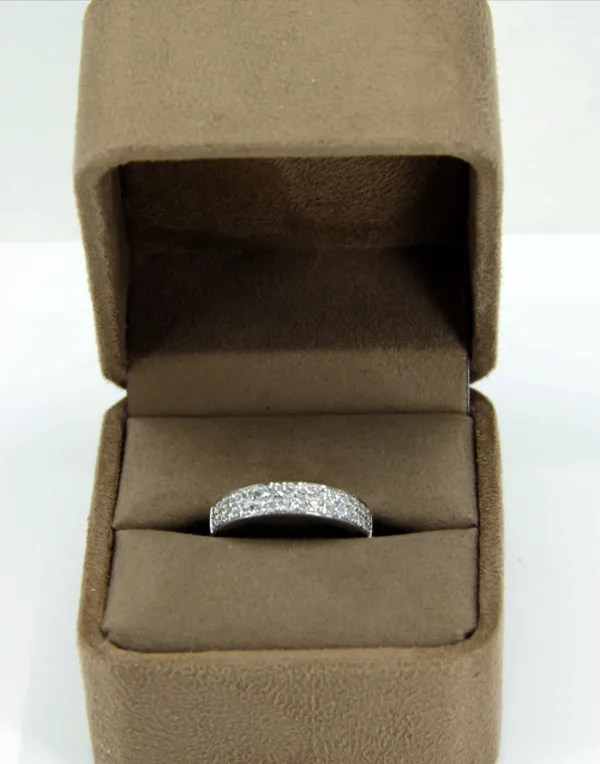 Bague Or Blanc Pavage Diamants