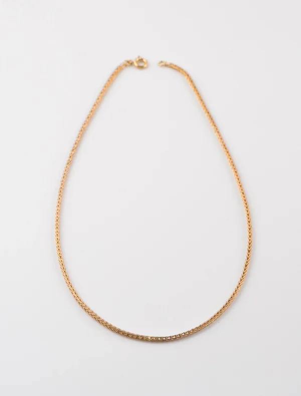 Collier Chaîne Maille Palmier Or Jaune