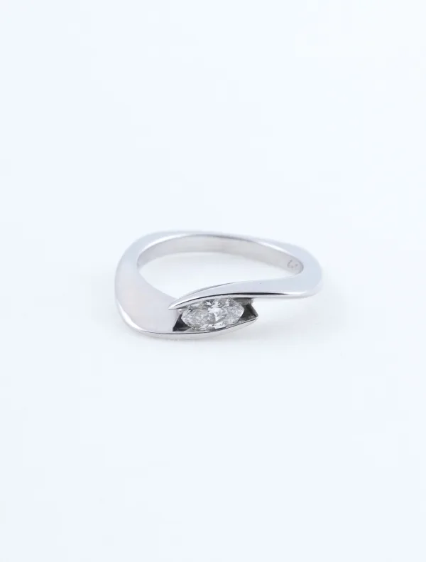 Bague Garel Or Blanc & Diamant