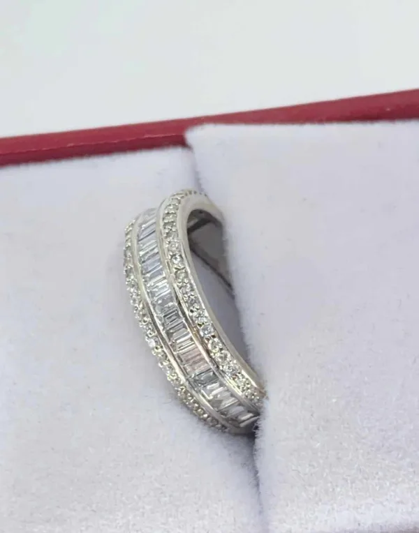 Alliance Demi-tour Or Blanc & Diamants