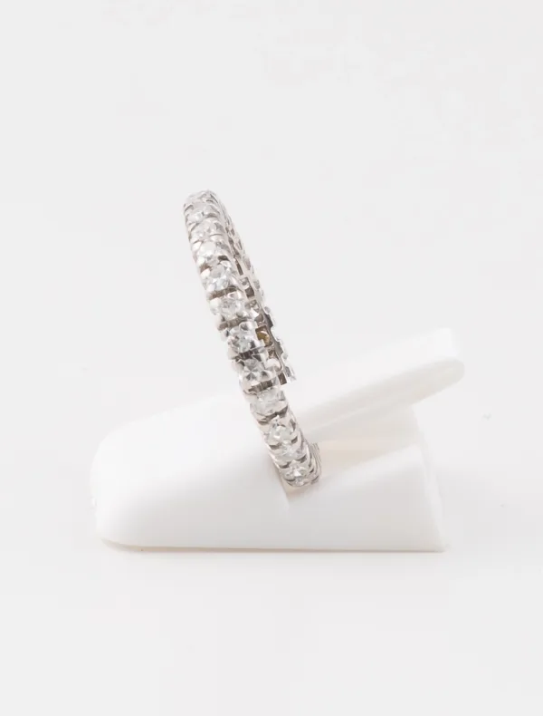 Bague Alliance Américaine Or Blanc & Diamants