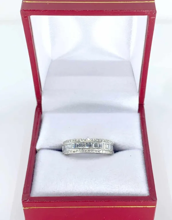 Alliance Demi-tour Or Blanc & Diamants