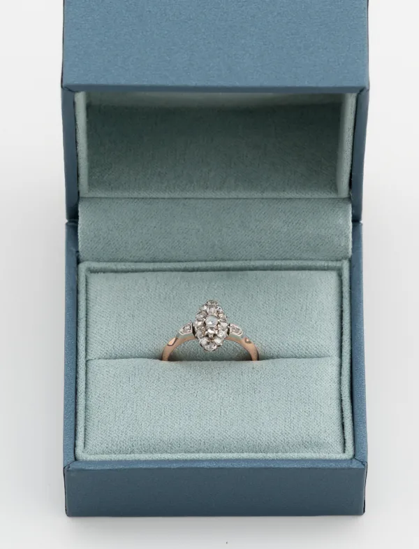 Bague Ancienne Or Rose & Diamants