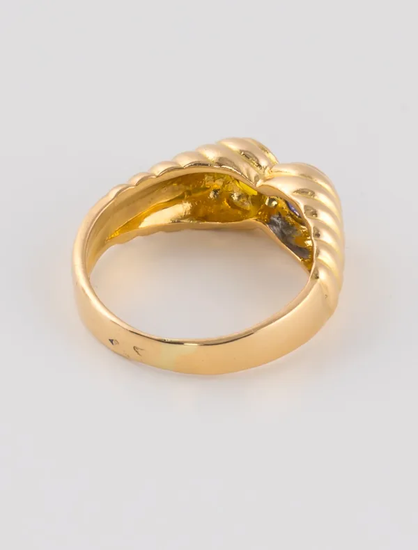 Bague Toi & Moi, Saphir & Citrine Or Jaune