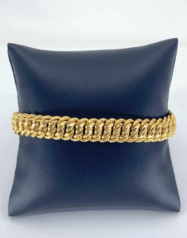 Bracelet Maille Americaine Or Jaune