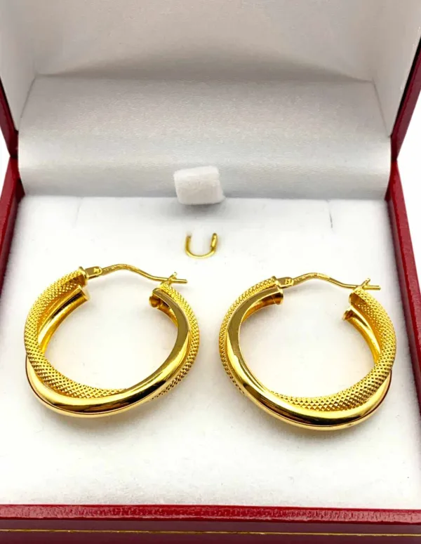 Boucles d'oreilles Créoles Or Jaune 18K