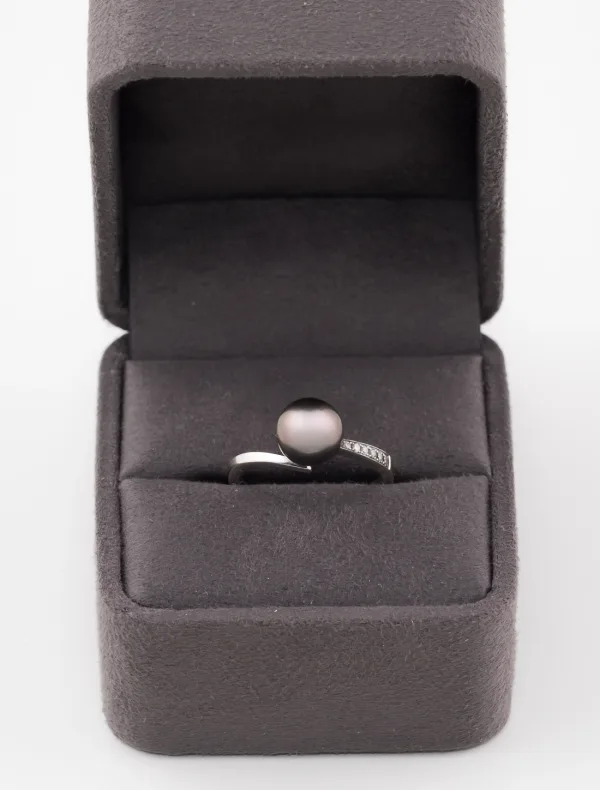 Bague Or Blanc Perle de Tahiti & Diamants