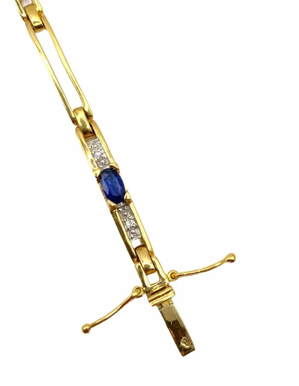 Bracelet  Or Saphirs et Diamants