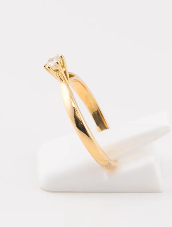 Bague Solitaire Or Jaune