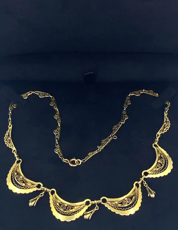 Collier Draperie Or Jaune