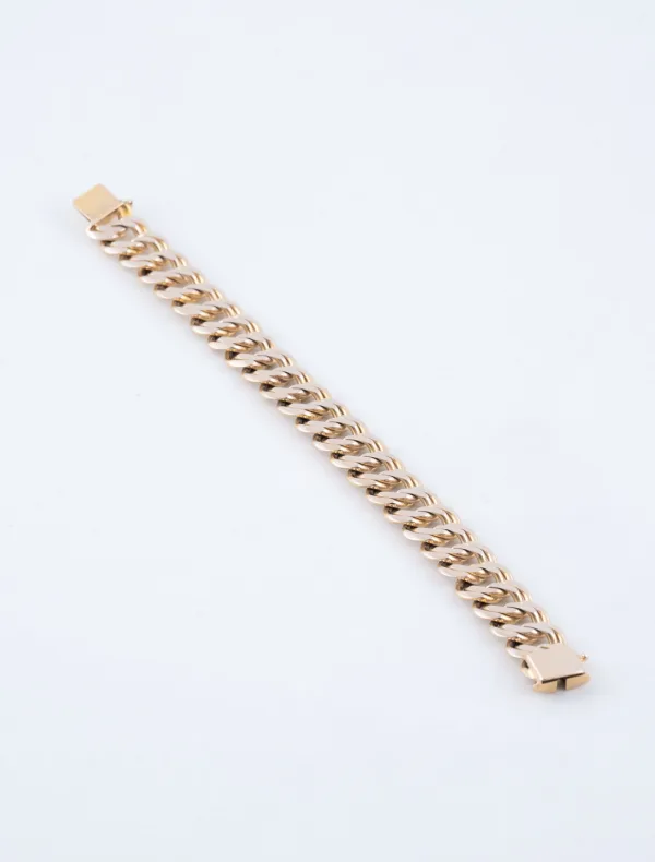 Bracelet Paires de Mailles Gourmettes Or