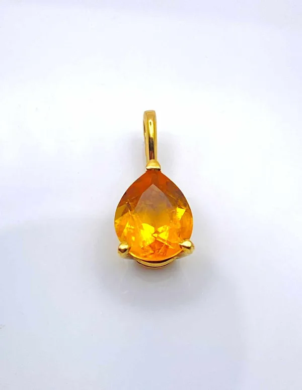 Pendentif Or Jaune & Citrine Poire