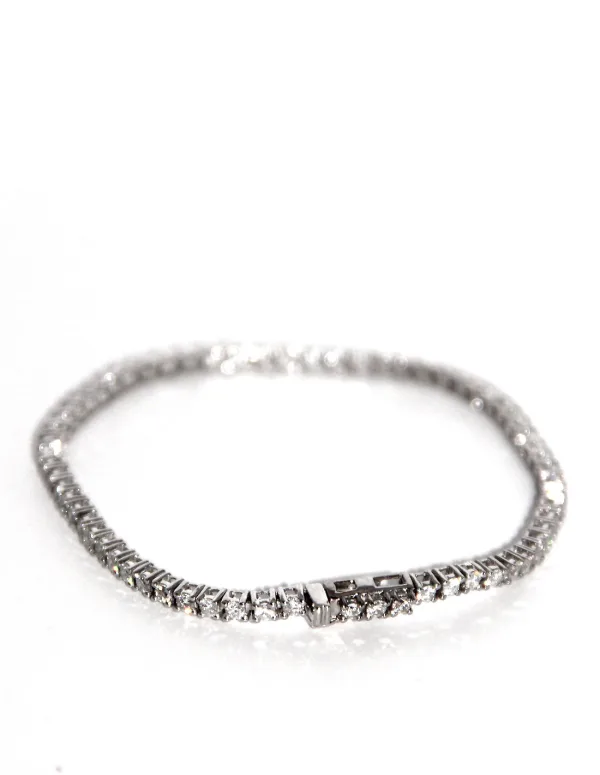 Bracelet Rivière de diamants en or blanc