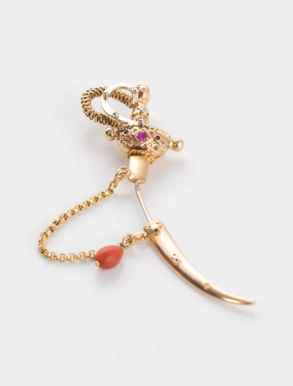 Broche Epingle Sabre Or Jaune