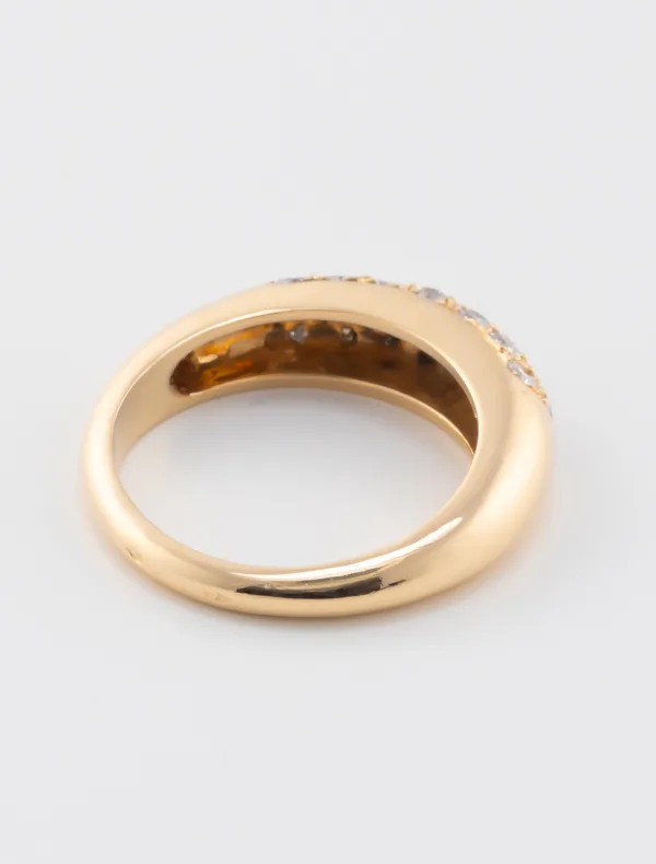 Bague Jonc Or Jaune & Diamants