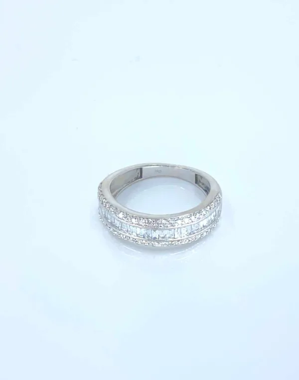 Alliance Demi-tour Or Blanc & Diamants